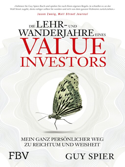 Cover image for Die Lehr- und Wanderjahre eines Value-Investors